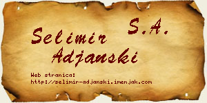 Selimir Ađanski vizit kartica